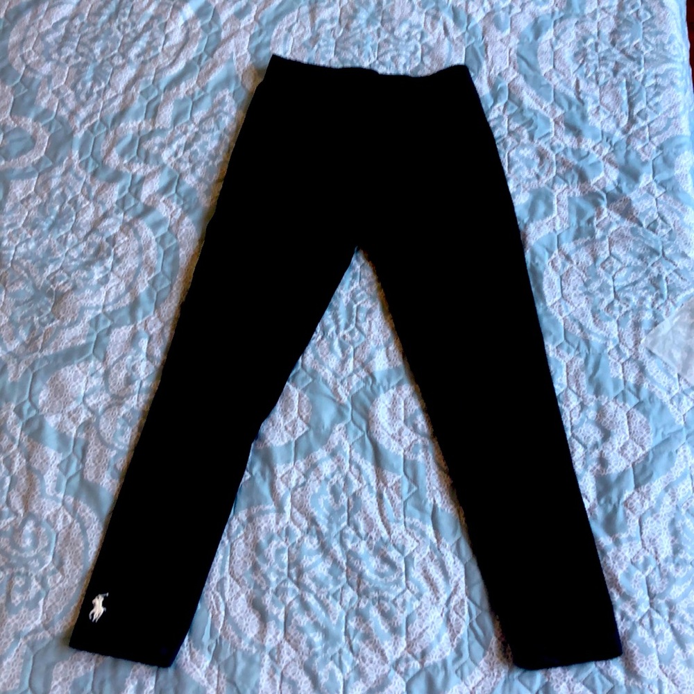 Polo logo black leggings gently used